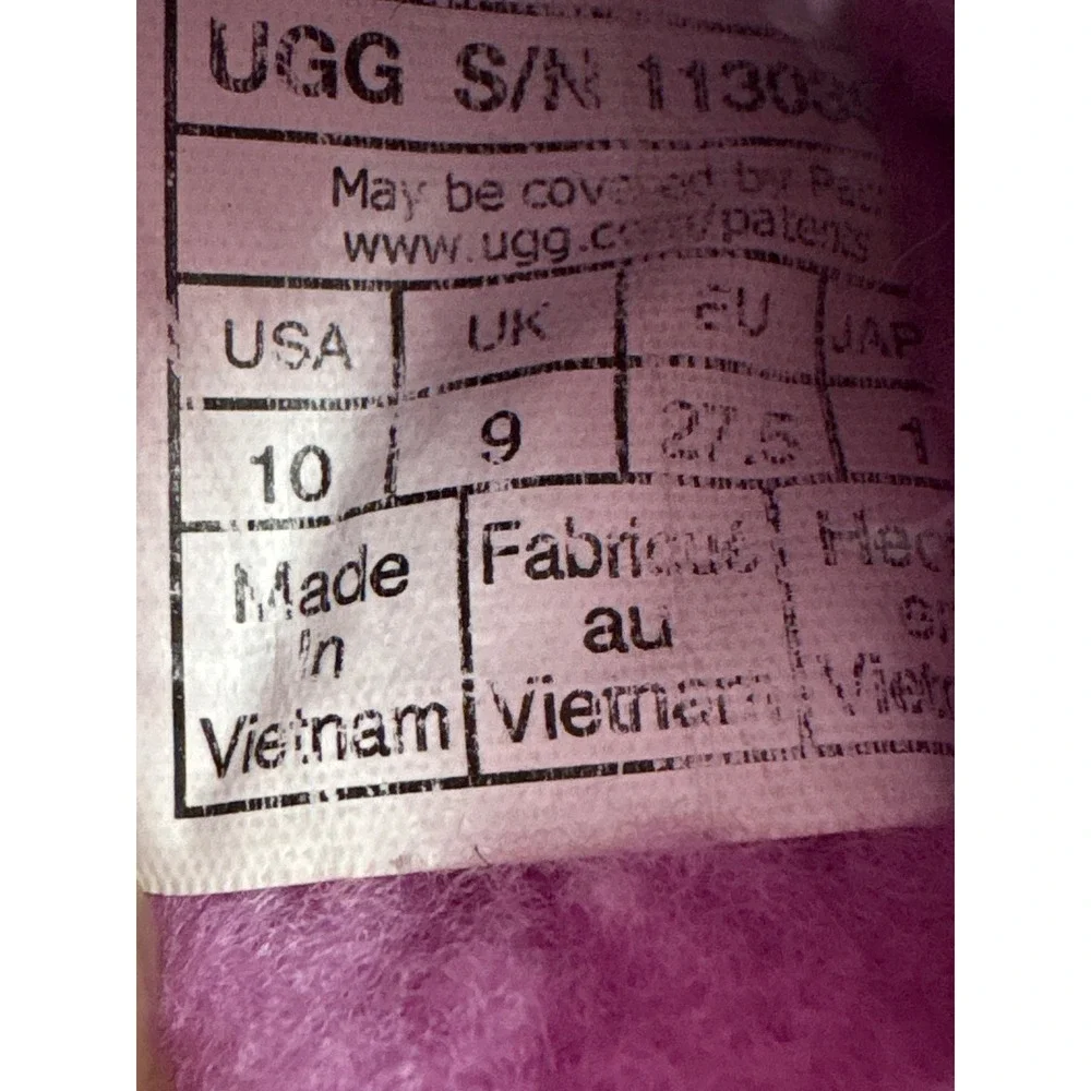 UGG Kids Fluff Yeah Slide Rock Rose Pink Sheepskin Slippers 1130330 Size 10T